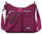 NOTAG Umhängetasche Damen, Leichte Mehrfach-Taschen Schultertasche Damen Wasserdicht Nylon Handtasche Umhängetasche (Hellviolett)