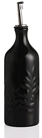 Sweejar Home Flacon distributeur d'huile d'olive en céramique, 570 ml, opaque, protège l'huile pour réduire l'oxydation, convient pour le stockage de l'huile, du vinaigre, de la sauce soja, du sirop