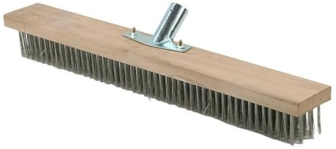 1 cepillo de escoba de alambre de acero inoxidable de 20/30/45 cm, para barrer el suelo, jardín, musgo, limpiador de cocina, herramientas de limpieza del hogar (50 cm)
