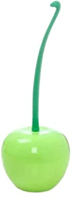 Spazzolone WC Scopino WC Spazzola WC Set di Portaspazzolini per WC A Forma di Ciliegia Creativa E Creativa Scovolino WC Scopettino WC Scopino e Supporto (Color : Grün)