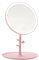 GRSTREE Spiegel mit Beleuchtung LED Wiederaufladbare Touch Dimming Make-up Kosmetikspiegel rund, 3 Farbe Helligkeit Einstellbar Abnehmbarer Tragbarer Tischspiegel（Rosa）