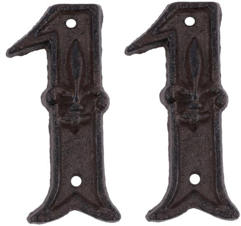 jojofuny Pcs Unique Hammered Appearance Gold Door Numbers Cast Iron Metal Personalised House Address Plaques
