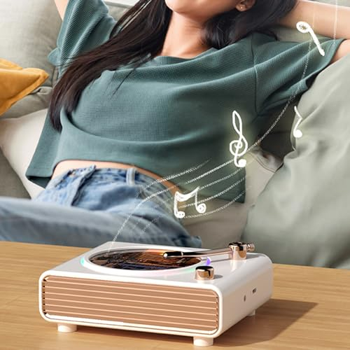 Bluetooth Musik Player, Tragbarer Desktop Player mit Bluetooth 5.0, Eingebaute Doppelte HiFi Lautsprecher Wiederaufladbarer Player für Wandmontage, Home Audio Boombox