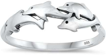 Sterling Silber Delphin Ring LTDKLRP141336-100