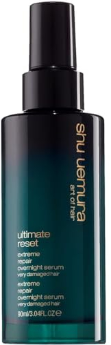 Shu Uemura, Ultimate Reset, Nachtserum, Für sehr strapaziertes Haar, Mit Hyogo-Reis und Peptiden, Reparierende und pflegende Wirkung für mehr Glanz, 90ml