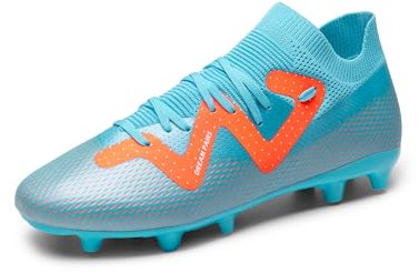 DREAM PAIRS Herren Fußballschuhe Top Professionelle Athletics Trainingsschuhe Outdoor Sport Football Schuhe Fussballschuhe,Size 46,Blau/rot,SDSS2402M-E