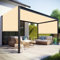 Amagenix 8' W x 12' L Pergola Shade Cover, Pergola Replacement Canopy Privacy Screen with Grommets and Stainless Steel Weighted Rods for Outdoor Patio, Beige