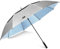 NINEMAX UV Schutz Golf Regenschirm Groß,Automatische öFfnen Golfschirm XXL, Golfschirm Mit Doppellagiger Schirmstoff(Silber/Hellblau)