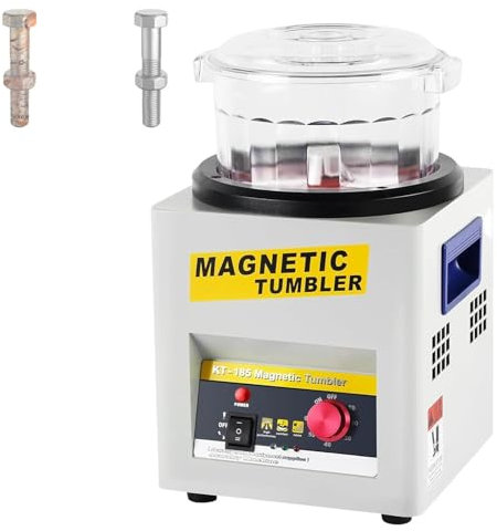 XIXIPIN Magnetic Polisher,Magnetic Tumbler Jewelry Polisher Tumbler 2000 RPM Capacity 600g,Finisher with Adjustable Direction And Time for Jewelry