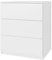 YUMEBLY Kommode 3 Schubladen weiß | 80x60x50 cm | Schrank für Kleidung, Dokumente, kleine Gegenstände | Schubladenschrank ideal für Schlafzimmer, Wohnzimmer, Kinderzimmer und Büro