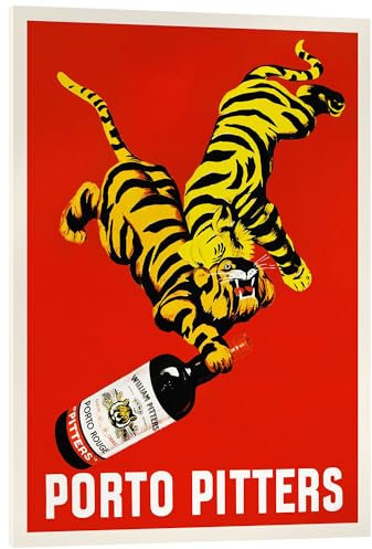 Porto Pitters Acrylglasbild von Leonetto Cappiello 13 x 18 cm Rot Wandbilder Wanddeko