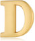 HONEY BEAR 1 Stück Buchstaben Brief Broschen Pins A bis Z, für Herren/Damen Anzug Hemd,Gold (D 0.59inch)
