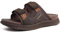 KuaiLu Mens Walking Slide Sandals Orthotic Athletic Thick Cushion Recovery Sport Sandles Adjustable Strap Open Toe Slip On Yoga Mat With Comfortable Plantar Fasciitis Arch Support Brown Size 10