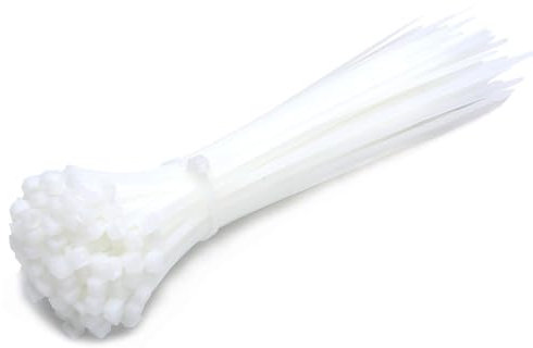 500 Stück Kabelbinder Weiß 200x2 mm Befestigungsbänder Kunststoff Kabel Organizer Krawatten Selbsthemmend Kabel Binder UV Beständig Hitzebeständige Kabelfixierung für Garten Werkstätten