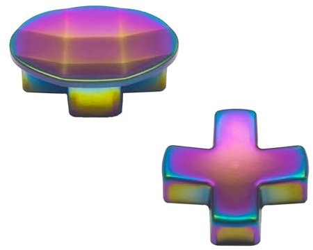 2 in 1 Set di D-Pad in Metallo per Xbox Elite Series 2 Controller, Ricambi Kit Pulsante Direzionale per Xbox Controller Series 2 Core/Elite Series 2 Controller (Arcobaleno)