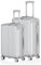Voyagoux Kofferset 2 teilig - 40L & 72L, Hartschalenkoffer Klein und Groß, Rollkoffer, TSA-Schloss, ABS, Reisekoffer mit Rollen, 4X 360° Rollen, Robust und Leichtgewicht Suitcase, Grau