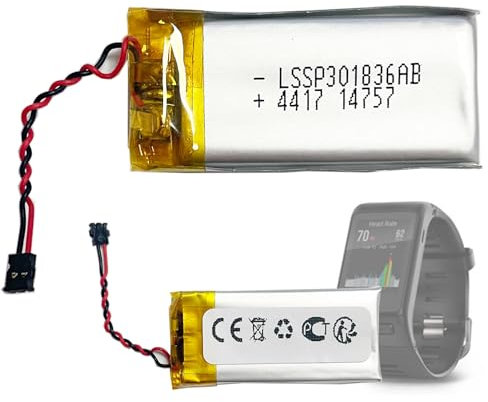 Aousavo 361-00090-00 Batterie de rechange compatible avec la montre connectée Gar-min VivoActive HR GPS 200 mAh