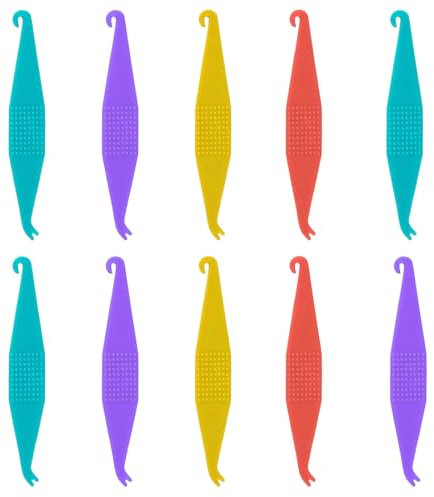 10 Pcs Herramientas para el Manejo de Gomas Elásticas de Goma, Ganchos Elásticos Dentales, Bandas Elásticas de Goma para Ortodoncia, para Hospitales y Hogares Dentales (Mezcla de Colores)