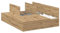vidaXL Modernes Stauraumbettgestell mit Artisan Eichen-Finish – Reichlich Platz für Doppelmatratze 135 x 190 cm – Ideal für Schlafzimmer, Buffet, Konsole oder Eingangsbereich