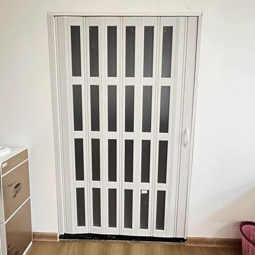 QYANPEN Porte Pieghevoli telescopiche Alte 65, 75, 85, 95 Pollici, Porta a Soffietto Interna per Studio, Soggiorno, divisorio per uffici, Hotel, ristoranti (80 x 75 Pollici (203 x 190 cm))