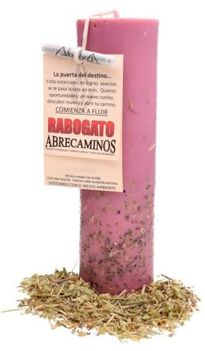 LAMARE Esoterische Katzenbart-Kerze – Wegöffner – Ritualkerze zur Projektförderung, Blockadenlösung und Anziehung neuer Chancen – Handgefertigte Kerzen mit 100% natürlichem Baumwoll-Docht