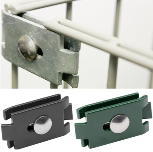 Doppelstabmatten Flachverbinder für 6/5/6 und 8/6/8, Anthrazit, 10 | Verzinkter und beschichteter Flachverbinder mit Edelstahl-Schrauben und Muttern für Doppelstabmatten