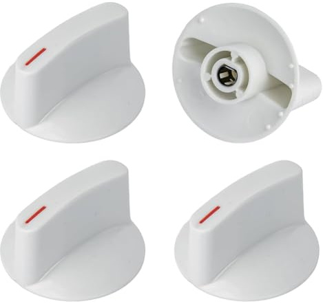 Koolenry Dryer Replacement Knobs 4 Pieces WH1X2721 for Washer-Dryer Machines, Fits Models AP2044893 123C7931 EA271094 PS271094