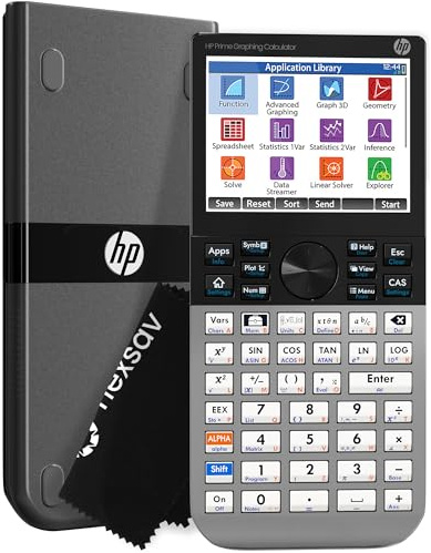 HP Prime G2 Graphing Calculator – Multi-Touch 3.5 Color Display CAS Exam Approved SAT/AP/IB Scientific Calculator for School, Highschool, College Students – Programmable, 256MB, Includes Case + Cloth
