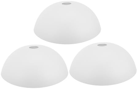 Abat-jour Lot de 3 E27 Champignon en Plastique Blanc pour Lampe | Diamètre de Trou 42mm, Suspendre et Ventilateur, Usage Intérieur Décoration Maison