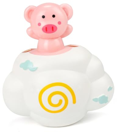 Hohopeti 3 pièces Jouets de Bain Garçon Fille Animaux Brumisateur Jouets Flottants pour Garçon Fille Spray Eau Ludique pour Coordination et Éveil Abs Sécurisé Cadeau