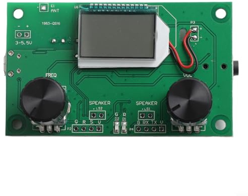 Linnkyfloa DIY FM Wireless Receiver Modul mit LCD Display, PLL Stereo FM Tuner 87.0-108.0MHz, Mini Digital FM Audio