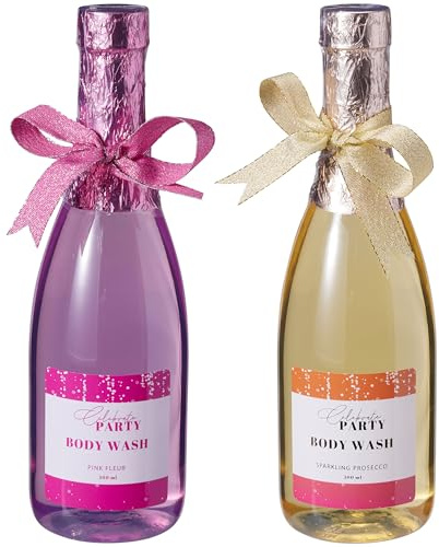Annastore Duschgel Set 2er Pack je 300 ml edles Champagnerflaschen Design | Pflegendes Duschgel für Damen & Herren, stilvolles Geschenk für Wellness, Geburtstag, Alltag, Bad, Dusche & Pflege