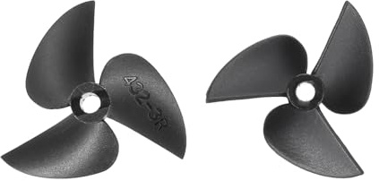 QUARKZMAN 1 Satz RC Boot Propeller 3 Flügel Propeller 3mm Lochdurchmesser 32mm Außendurchmesser 1.4mm Steigung CW/CCW Uhrzeigersinn Drehender Bohrer Propeller Für Boot Schiffmodell Schwarz