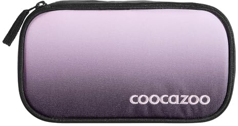 Coocazoo Mäppchen „Rose Shadows”, schwarz-rosa, Federmäppchen, großes Hauptfach, Reißverschlussfach mit Klarsichtfach im Deckel, Fach für Geodreieck, Stiftehalter, ab der 3. Klasse