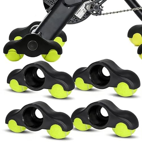 4 Stück Rocker Plate Feet, Cycling Snap Rocker Feet Adapter Indoor, Tragbarer Wippplatten-Fahrradtrainer mit 8 Tennisbällen Fußadapter Indoor Cycling Tennisballfüße für Wahoo Kickr Core Rollentrainer
