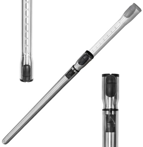 Compatible Miele Telescopic Stainless Steel Vacuum Extension Tube for C2 C3 S2 S4 S5 S6 S8 Vacuum Cleaners 35mm Adjustable 50cm to 100cm Chrome Steel Wand Pipe Floorhead Connector Tube