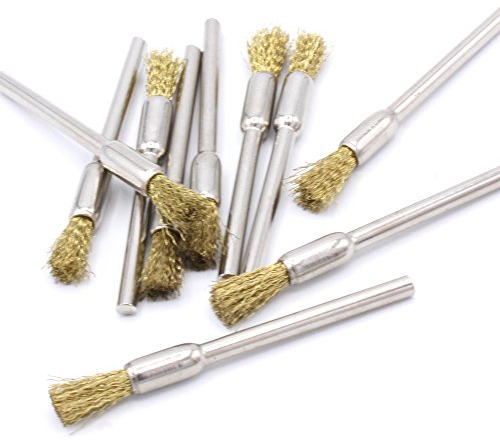 10x Messing Pinsel Topfbürste Drahtbürste 5mm für Dremel Proxxon Schleifer Multifunktionswerkzeug
