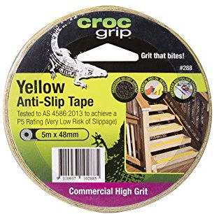 CROC grip Commercial High Grit Yellow Anti-Slip Tape -48mm x 5m