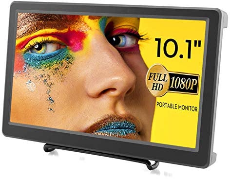 ELECROW Mini Monitor, 10.1 Inch Small Monitor 1920x1080 Resolution IPS Screen with HD and VGA Input Raspberry Pi Screen Monitor Compatible with Raspberry Pi CCTV Game Console Windows 7/8/10 PC