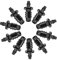 sourcing map Barb Drip Pipe Connector 4mm and 8mm Inner Diameter Hose Fitting Straight for Garden Agricultural Irrigation System, Plastic 10pcs
