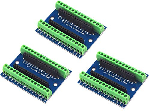 Hailege 3pcs NANO IO Shield IO Controller Terminal Adapter Erweiterungsplatine Nano IO Shield Einfache Erweiterungsplatte Nano AVR P