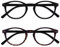 OPULIZE Zen Lesebrille 2er Pack Kleine Runde Rahmen Federscharniere Kratzfest Matt Schwarz Dunkelbraune Herren Damen RR24-12 +1.00