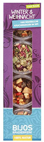 Bitto Räucherset Winter & Weihnacht 4 x 10 ml Räuchermischung in Döschen