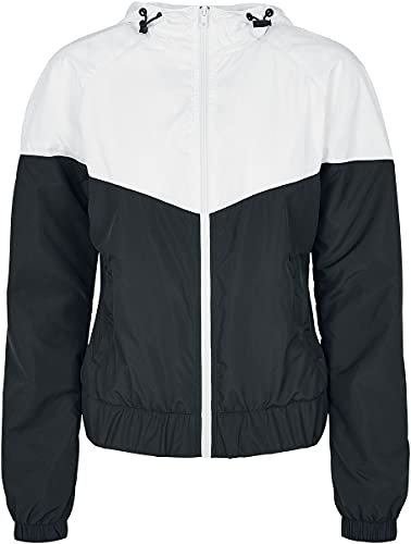 Urban Classics Ladies Arrow Windbreaker Coupe-Vent, Blanc/Noir, L Femme