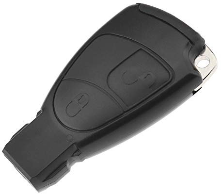 Create idea Boîtier de clé de voiture compatible avec Mercedes Benz A B C E G S CLK SLK Remplacement pour 2 boutons - Noir