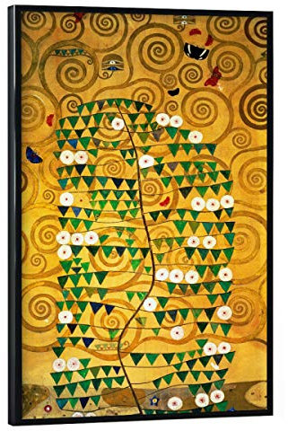 artboxONE Poster mit schwarzem Rahmen 30x20 cm Natur Der Lebensbaum von Klimt - Bild lebensbaum