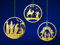 SIKORA MS-SET6 Traditionelle Christbaumschmuck Weihnachtsbaum Anhänger aus Messing Kugel Motive 3er Set