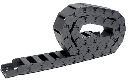 Cnloyua Schleppkette, Geräuscharme Kabelschleppkette, 1 m (15 mm x 30 mm) Schwarze Nylonkette Drahtträger, verwendet für 3D-Drucker, CNC und andere Maschinen