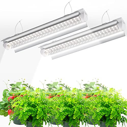 SpeePlant T8 LED Grow Light Strips, 1FT Plant Grow Lights for Indoor Plants Full Spectrum, Grow Lights for Seed Starting, Succulent, 20W(2×10W), Sunlight White, 2-Pack