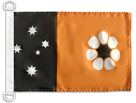 AZ FLAG Northern Territory Boat Flag 45x30 cm Mesh Polyester Plastic Rings | Outdoor and marine use Australian 12x18 in boat flag weather resistant with double stitched seams and reinforced edges